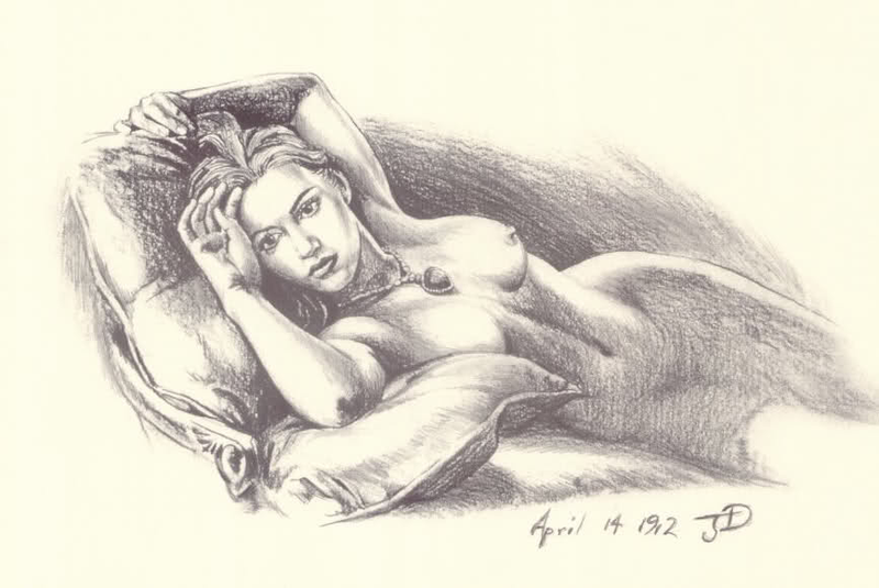 Illustration for article titled ¿Quién dibujó el mítico boceto de Kate Winslet desnuda en la película Titanic?